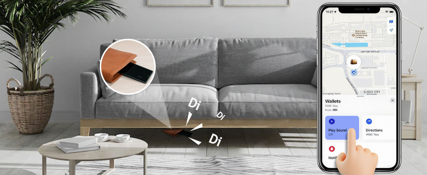 MiCard - Wireless Rechargeable Locator Card - ifyndyou