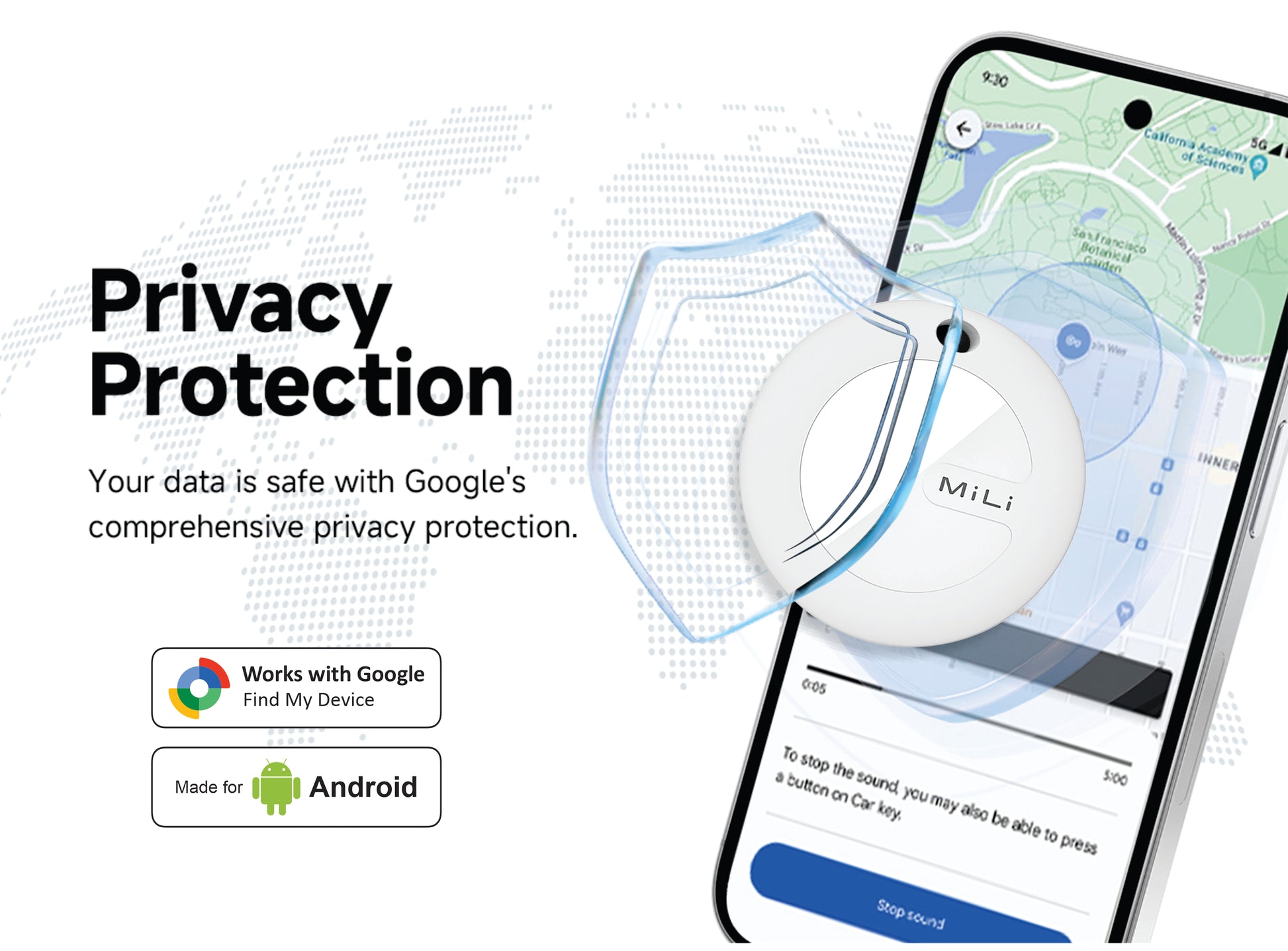MiTag Go - Android Item Finder with Key Ring Works with Google's Find My Device - ifyndyou