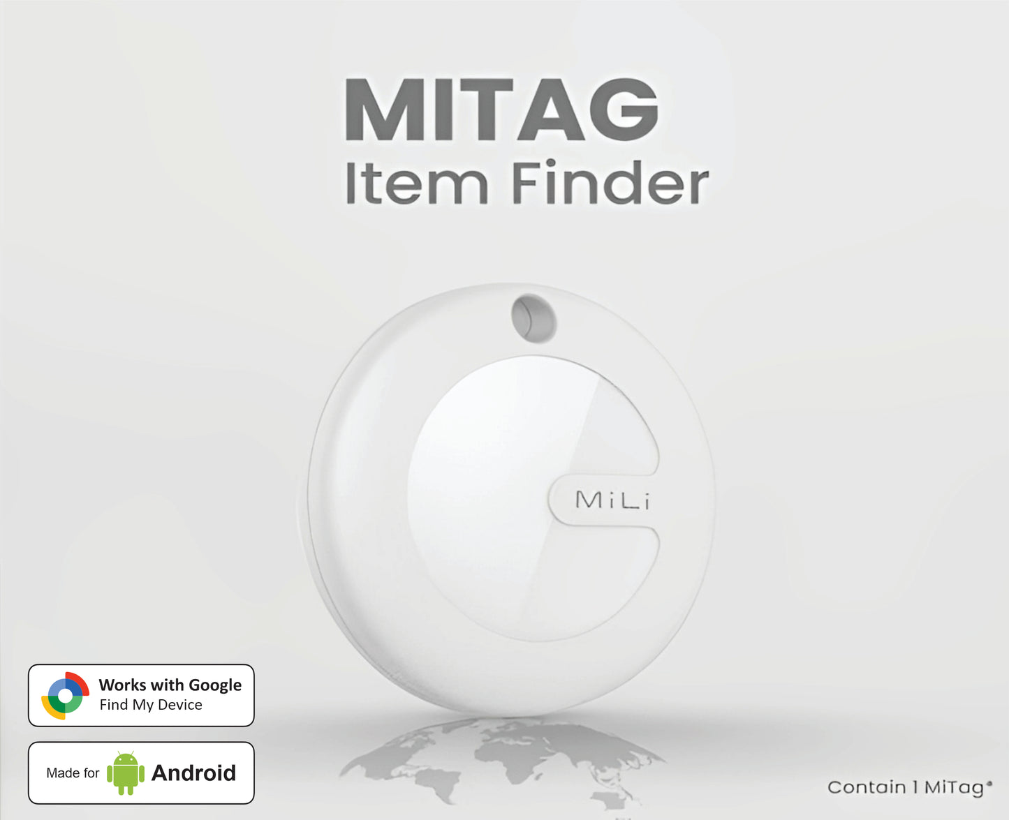 MiTag Go - Android Item Finder with Key Ring Works with Google's Find My Device - ifyndyou