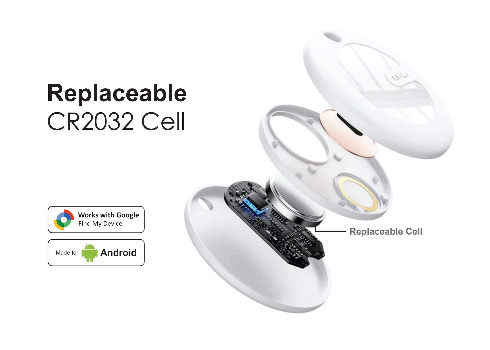 MiTag Go - Android Item Finder with Key Ring Works with Google's Find My Device - ifyndyou